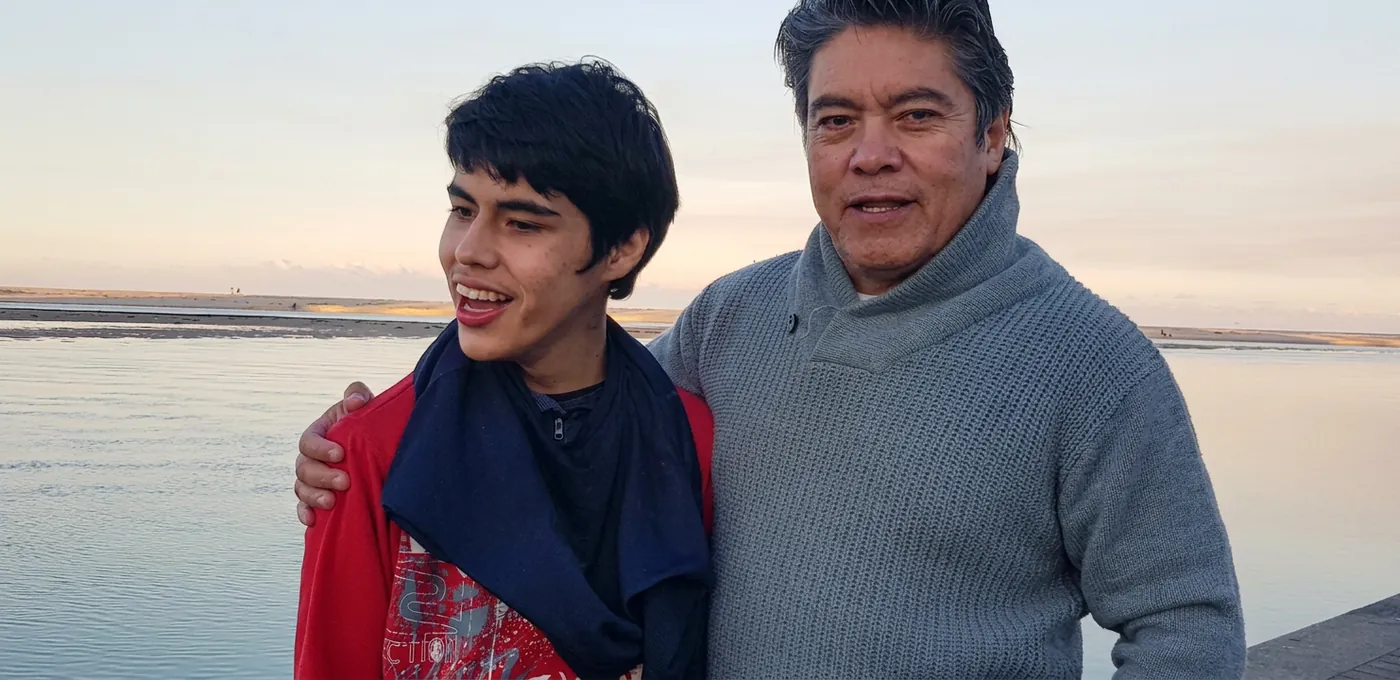 Martin Otero with his son Edgar